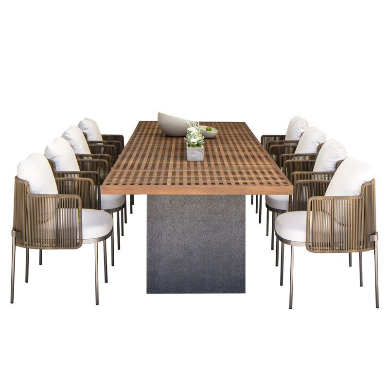Outdoor Furniture Teak - Outdoor rattan table and chair combination