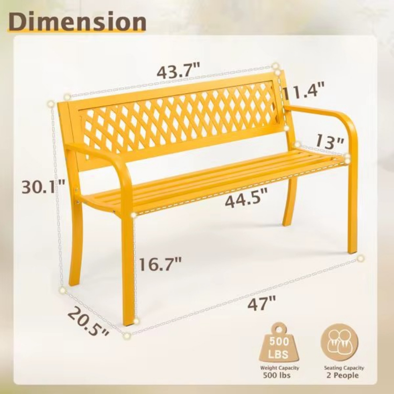 47-Inch yellow PVC mesh back w - Outdoor Furniture Yellow ulasan dan harga