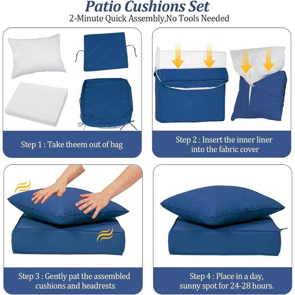 24x24 Outdoor Deep Seat Cushio - Outdoor Furniture Fabric ulasan dan harga