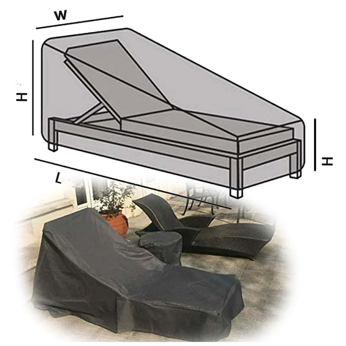 Oxford Fabric Sunlounger Cover - Outdoor Furniture Fabric ulasan dan harga