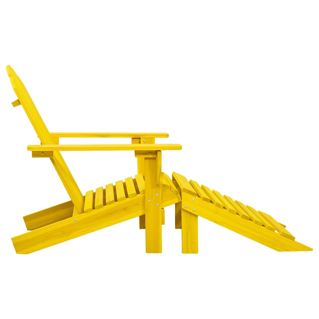 #Yellow Solid Fir Wood Adirond - Outdoor Furniture Yellow ulasan dan harga