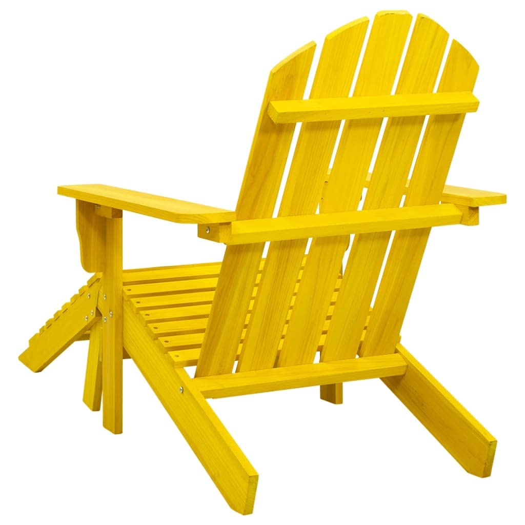 #Yellow Solid Fir Wood Adirond - Outdoor Furniture Yellow ulasan dan harga