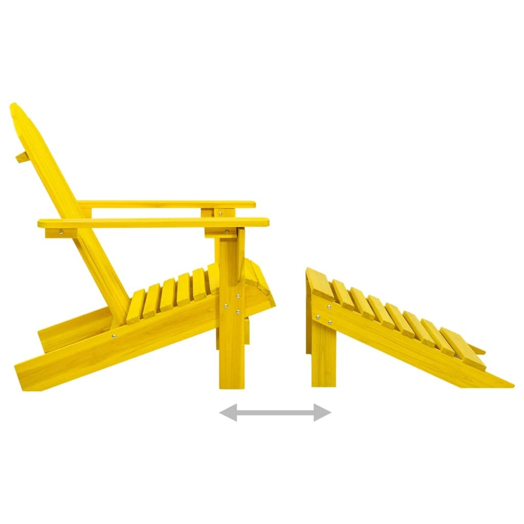 #Yellow Solid Fir Wood Adirond - Outdoor Furniture Yellow ulasan dan harga