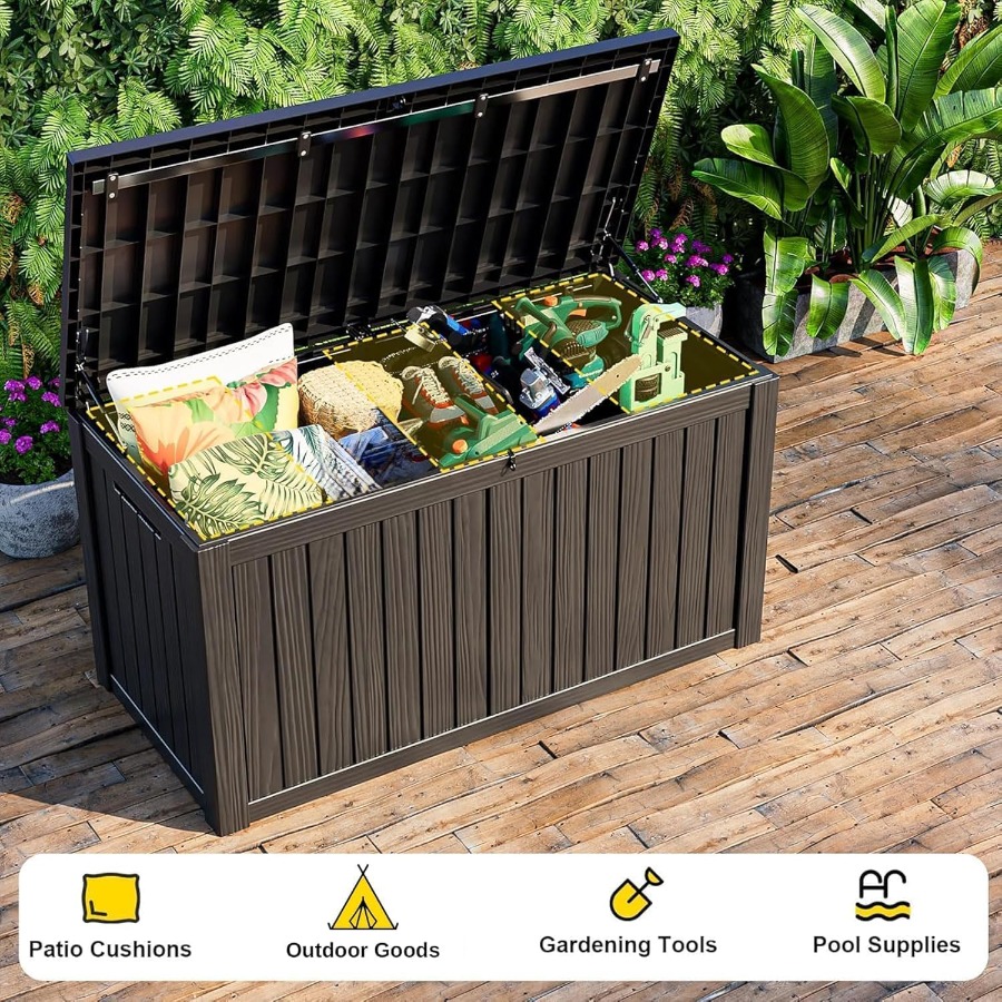 Outdoor storage box for patio  - Outdoor Furniture Resin ulasan dan harga