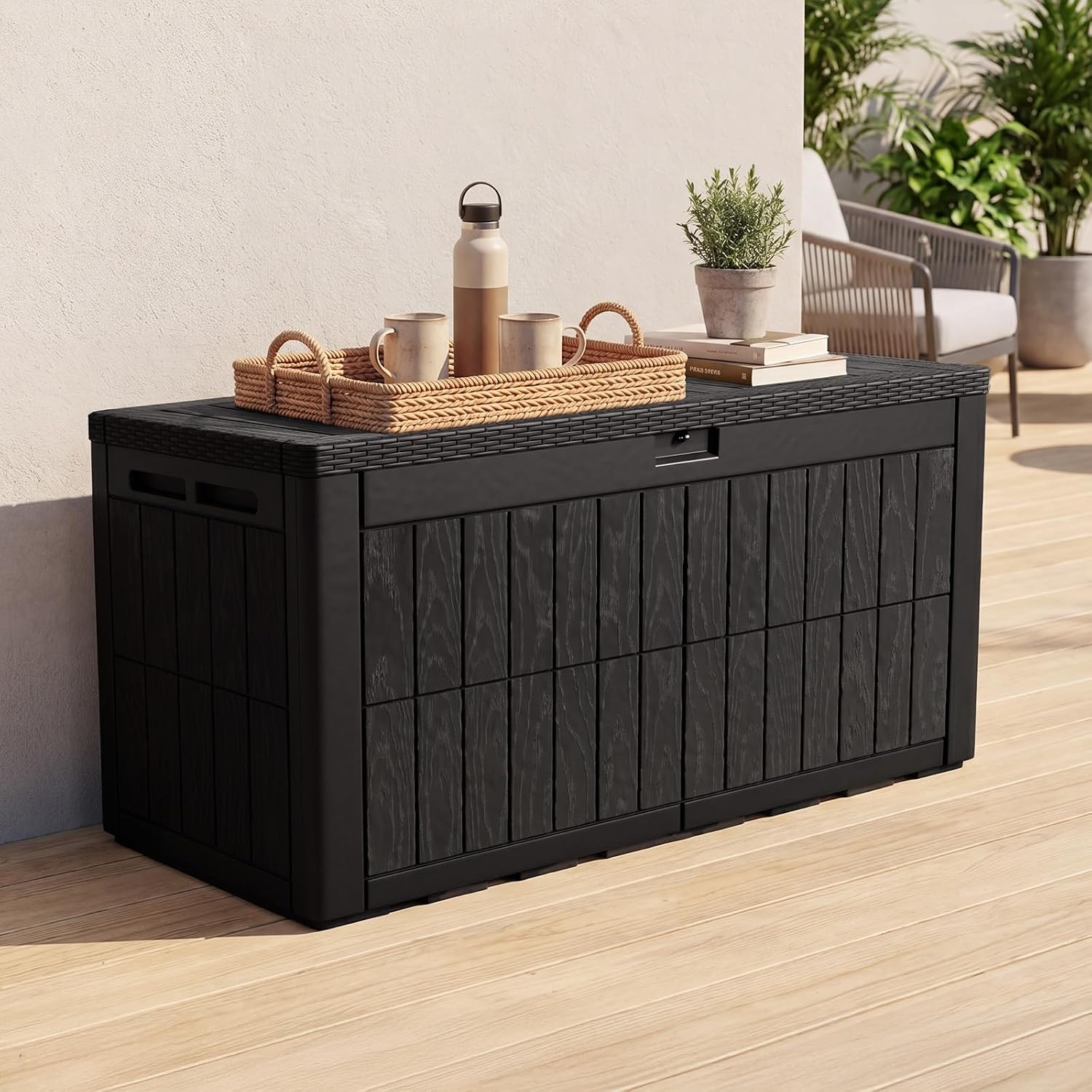 120 Gallon Large Outdoor Stora - Outdoor Furniture Resin ulasan dan harga