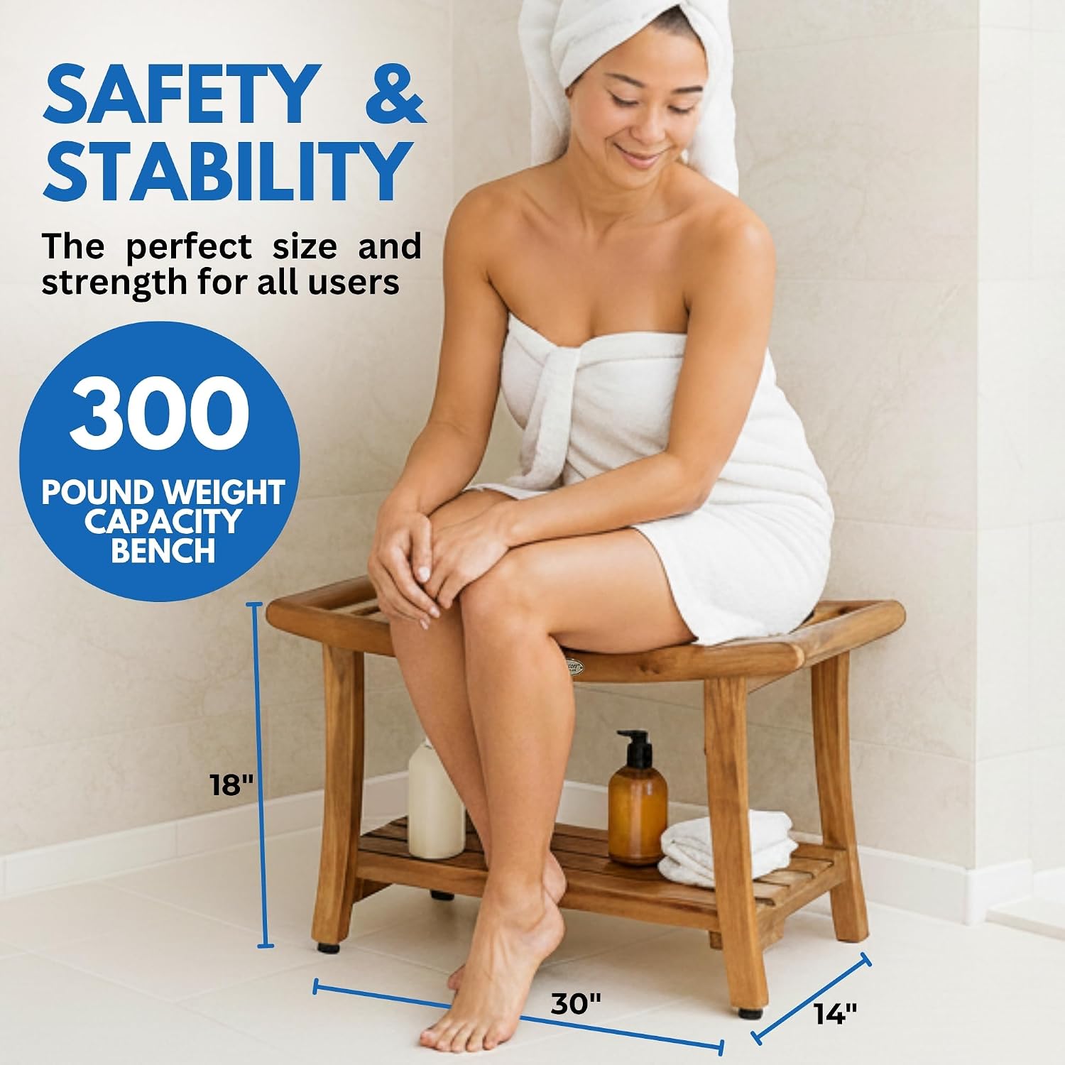 Teak Shower Bench Spa Bath Sho - Outdoor Furniture Teak Wood ulasan dan harga