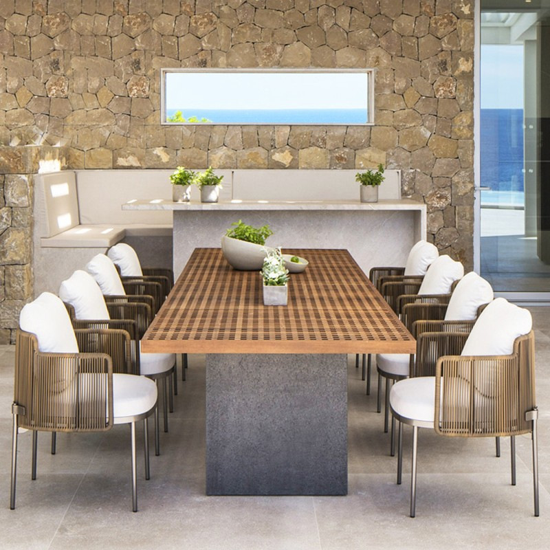 Outdoor rattan table and chair - Outdoor Furniture Teak ulasan dan harga