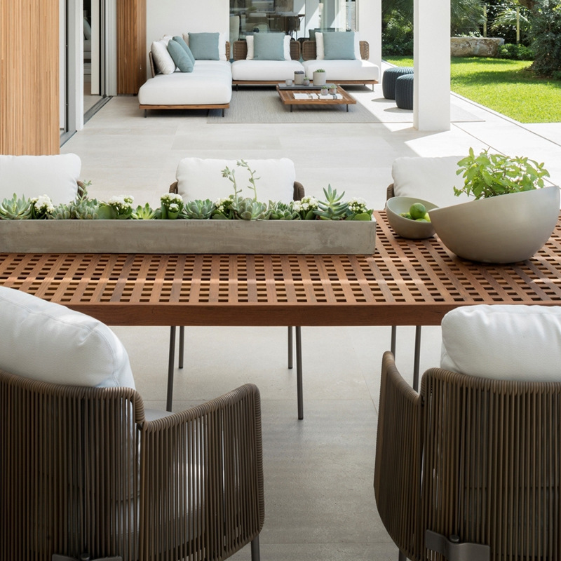 Outdoor rattan table and chair - Outdoor Furniture Teak ulasan dan harga