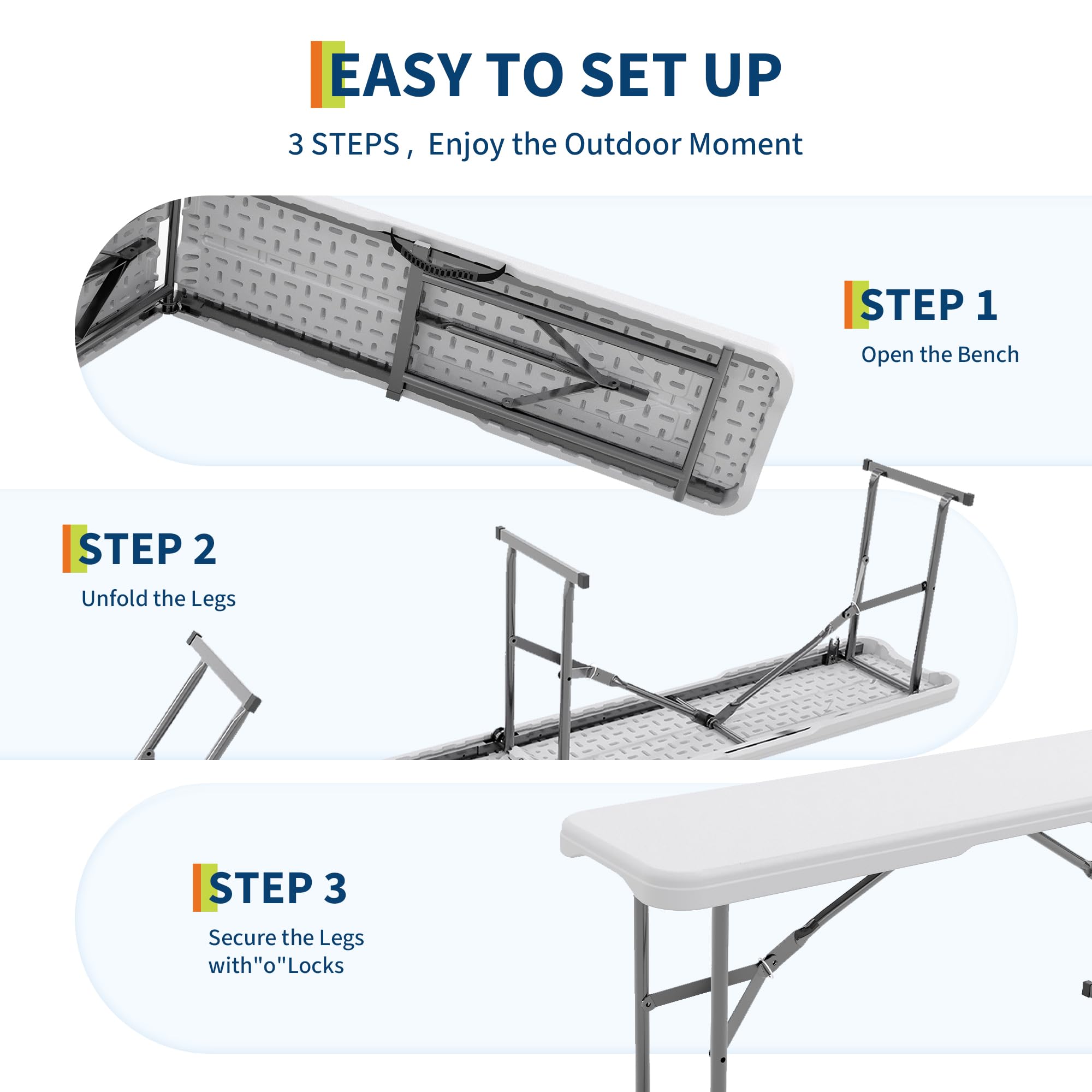 2-Pack 6ft Folding Outdoor Ben - Outdoor Furniture Diy ulasan dan harga