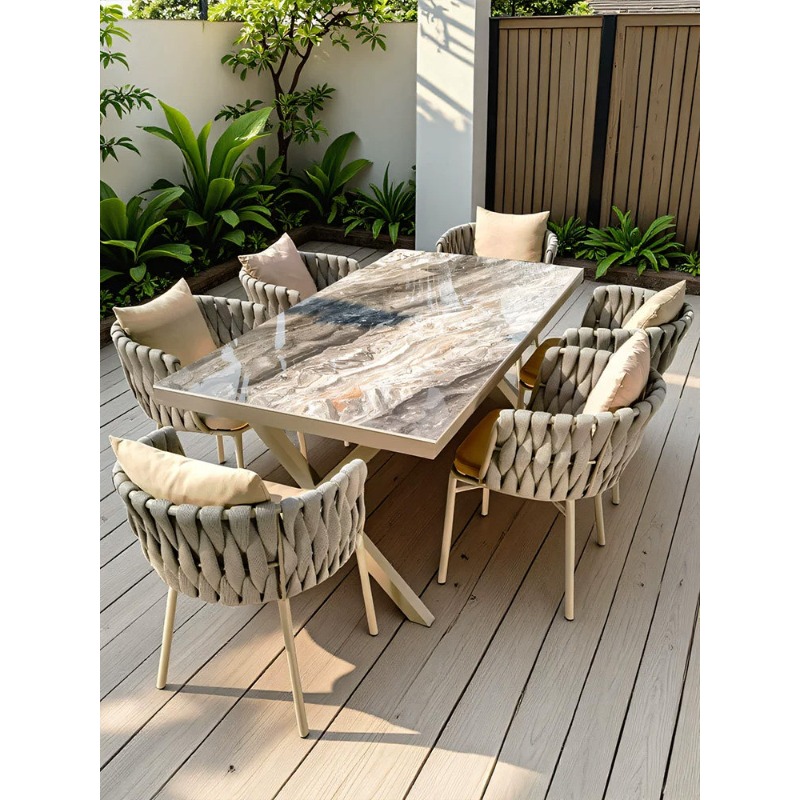 Nordic outdoor tables and chai - Outdoor Furniture Teak ulasan dan harga