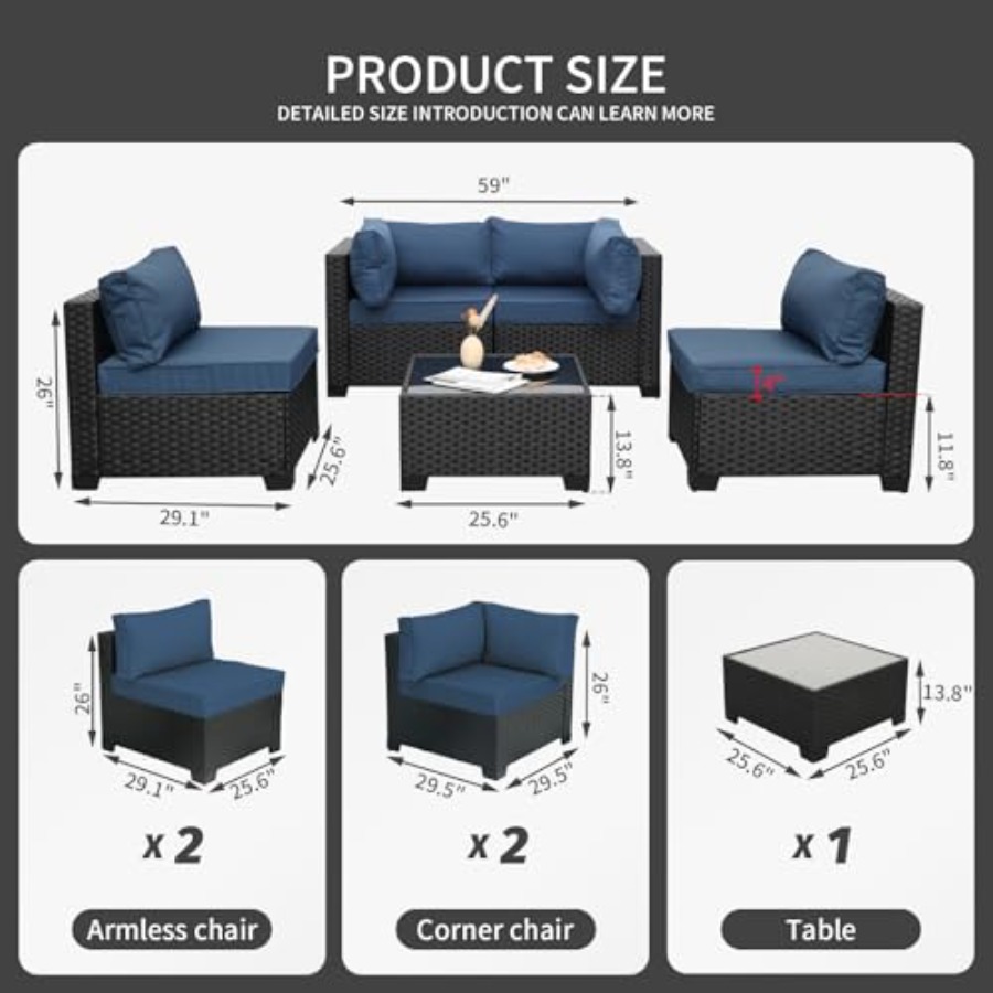 Outdoor 5 Pcs Patio Furniture  - Outdoor Furniture Resin ulasan dan harga