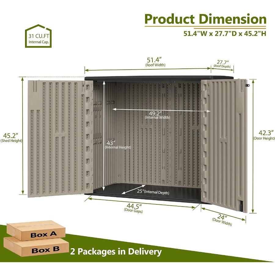 Outdoor storage shed for garde - Outdoor Furniture Resin ulasan dan harga