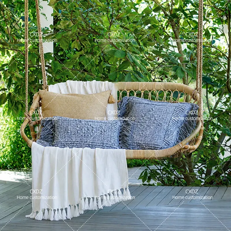 Outdoor Double Hanging Rattan  - Outdoor Furniture Japanese Style ulasan dan harga