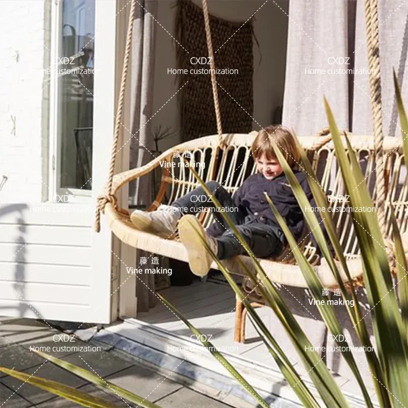Outdoor Double Hanging Rattan  - Outdoor Furniture Japanese Style ulasan dan harga