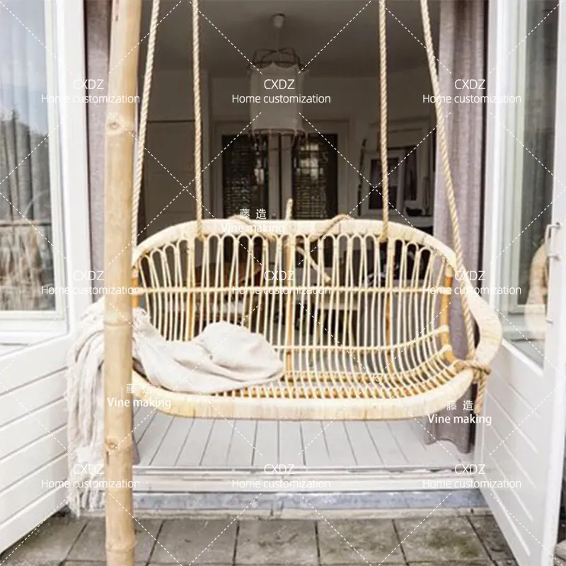 Outdoor Double Hanging Rattan  - Outdoor Furniture Japanese Style ulasan dan harga
