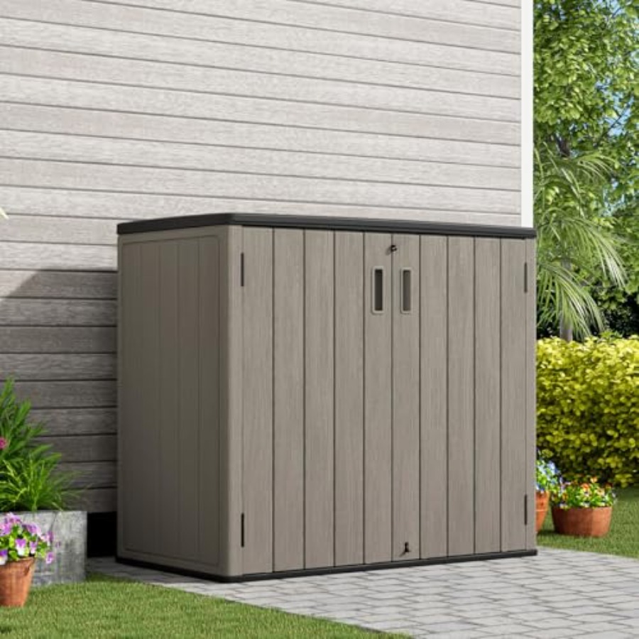 Outdoor Horizontal Storage She - Outdoor Furniture Resin ulasan dan harga